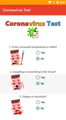 Coronavirus Test android App screenshot 0