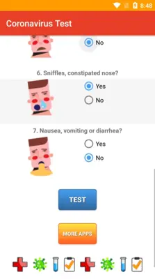 Coronavirus Test android App screenshot 1
